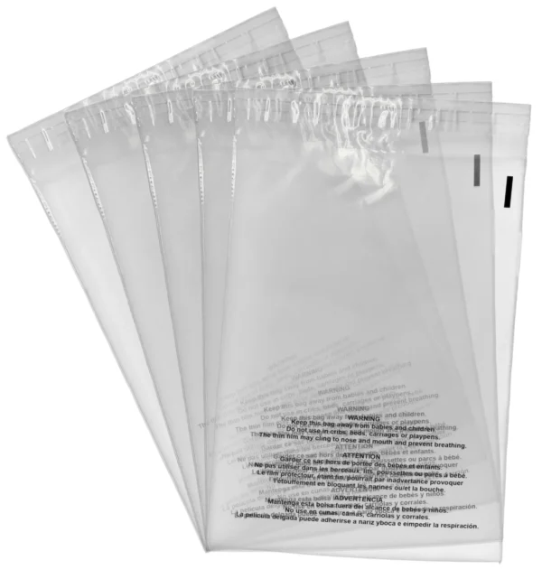 Resealable Clear Plastic Bags 12" x 15"