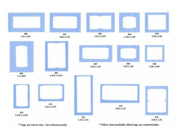 Plain White Thermal Tag 3.0" x 1.22" for Zebra Printer