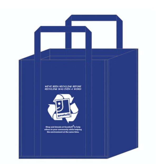 Blue Cloth-Like Reusable Bags with Handles