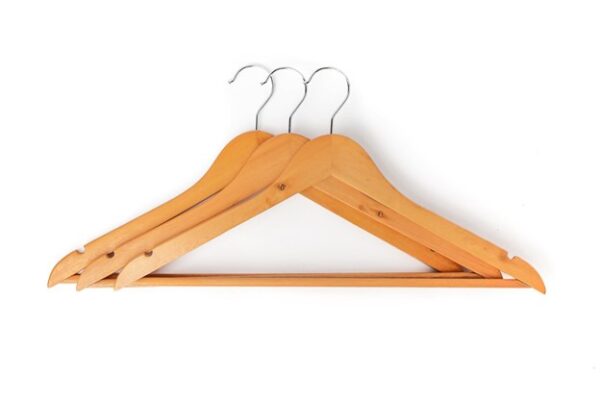 17" Wooden Suit Hanger, stationary bar